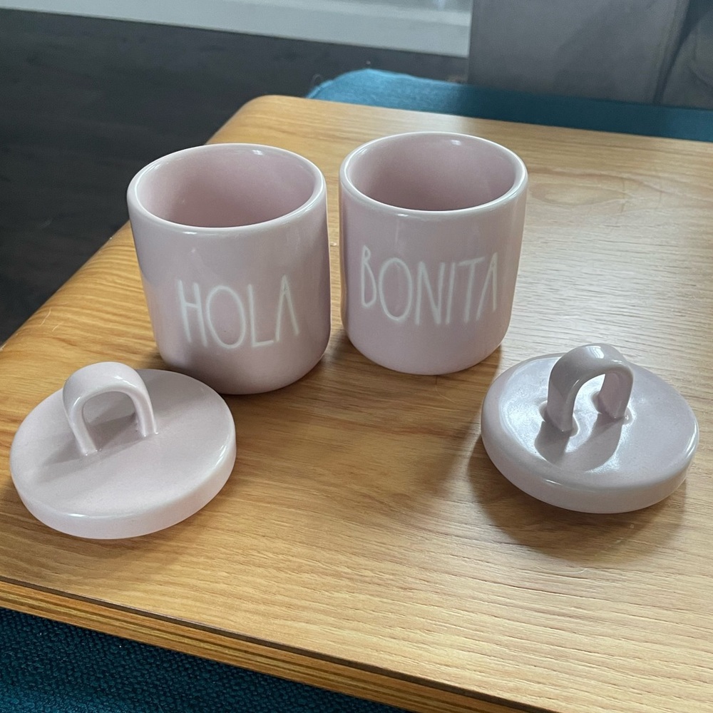 Rae Dunn “Hola Bonita” small canisters with handles - Picture 4 of 4
